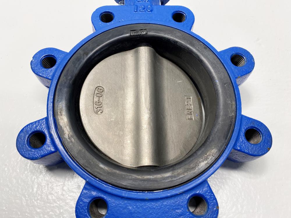 ABZ 6" 250 PSI Butterfly Valve, Ductile Iron Body, 316 Disc, EPDM Seat